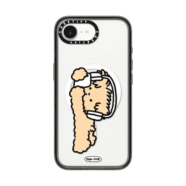 Oigu Club x CASETiFY iPhone 16e ケース Dog,Cartoon ブラック インパクトケース MagSafe対応 Lazy Butter by Oigu Back to School Oigu Club x CASETiFY iPhone 16e ケース Dog,Cartoon ブラック インパクトケース MagSafe対応 Lazy Butter by Oigu Back to School