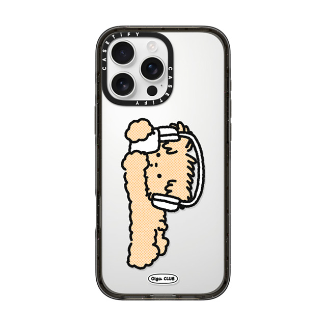 Oigu Club x CASETiFY iPhone 16 Pro Max ケース Dog,Cartoon ブラック インパクトケース Lazy Butter by Oigu Back to School Oigu Club x CASETiFY iPhone 16 Pro Max ケース Dog,Cartoon ブラック インパクトケース Lazy Butter by Oigu Back to School