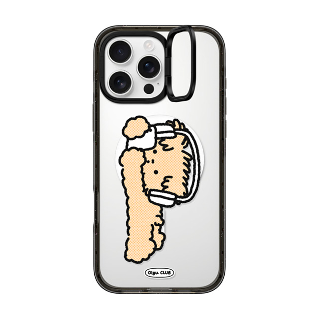 Oigu Club x CASETiFY iPhone 16 Pro Max ケース Dog,Cartoon ブラック インパクトリングスタンドケース MagSafe対応 Lazy Butter by Oigu Father's Day Oigu Club x CASETiFY iPhone 16 Pro Max ケース Dog,Cartoon ブラック インパクトリングスタンドケース MagSafe対応 Lazy Butter by Oigu Father's Day