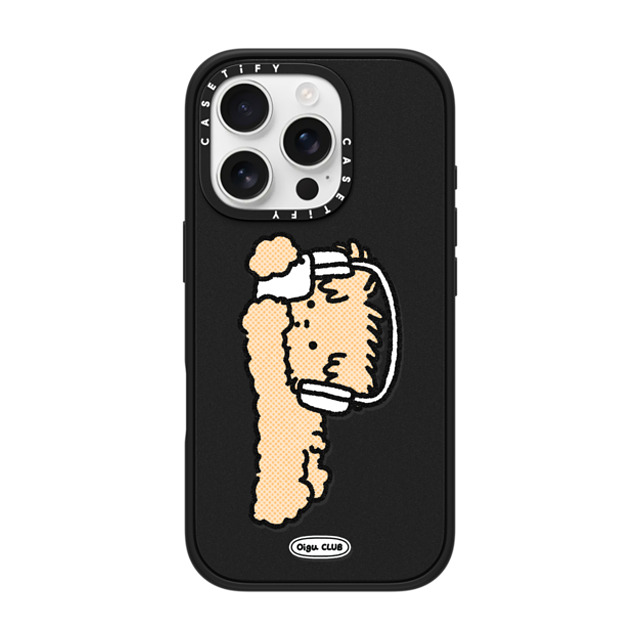Oigu Club x CASETiFY iPhone 16 Pro Case Dog,Cartoon Matte Black Impact Case MagSafe Compatible Lazy Butter by Oigu Father's Day Oigu Club x CASETiFY iPhone 16 Pro Case Dog,Cartoon Matte Black Impact Case MagSafe Compatible Lazy Butter by Oigu Father's Day