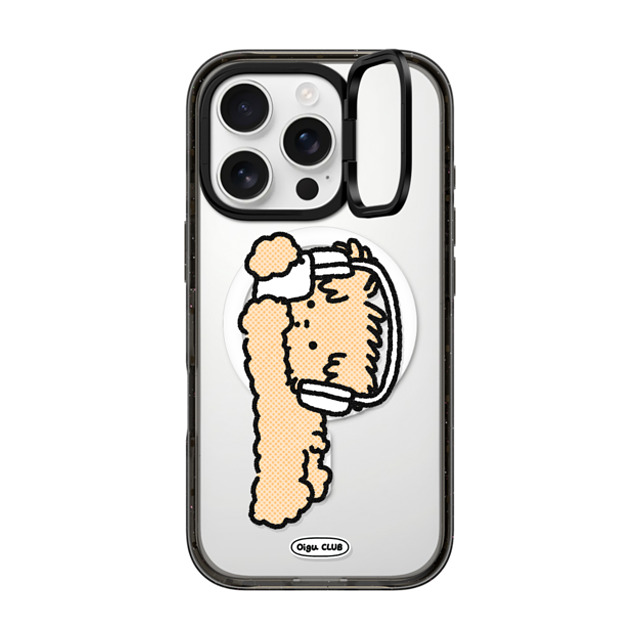 Oigu Club x CASETiFY iPhone 16 Pro Case Dog,Cartoon Black インパクトリングスタンドケース MagSafe対応 Lazy Butter by Oigu Mother's Day Oigu Club x CASETiFY iPhone 16 Pro Case Dog,Cartoon Black インパクトリングスタンドケース MagSafe対応 Lazy Butter by Oigu Mother's Day