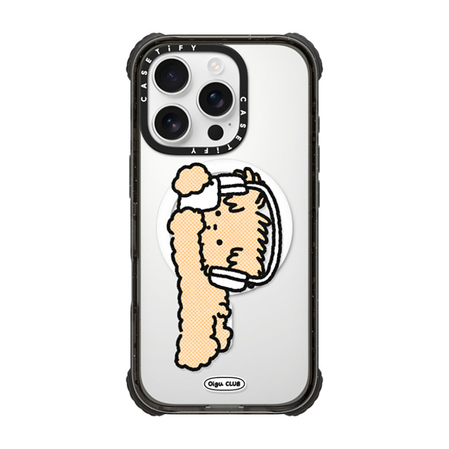 Oigu Club x CASETiFY iPhone 16 Pro Case Dog,Cartoon Black ウルトラ インパクトケース MagSafe 対応 Lazy Butter by Oigu Mother's Day Oigu Club x CASETiFY iPhone 16 Pro Case Dog,Cartoon Black ウルトラ インパクトケース MagSafe 対応 Lazy Butter by Oigu Mother's Day