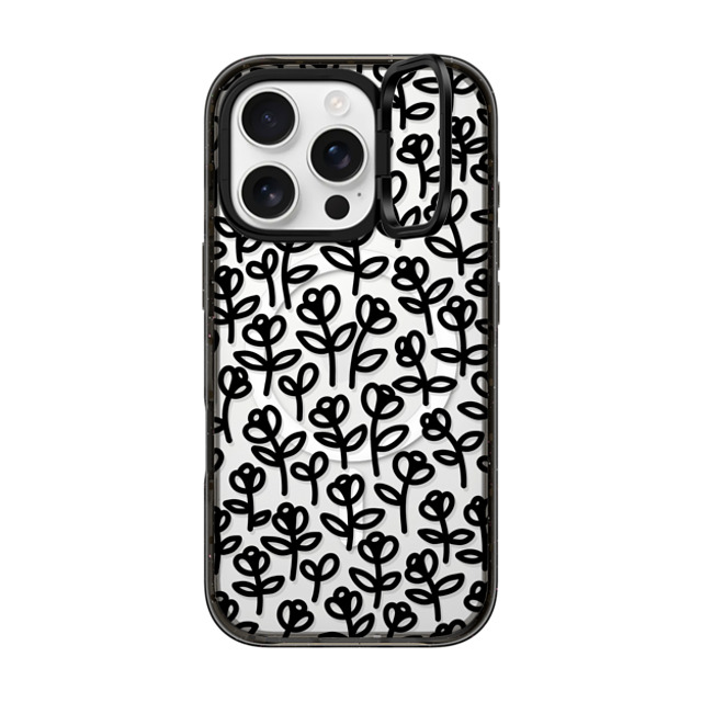 Yok x CASETiFY iPhone 16 Pro ケース Floral,Pattern ブラック インパクトリングスタンドケース MagSafe対応 Flower Power Mother's Day Yok x CASETiFY iPhone 16 Pro ケース Floral,Pattern ブラック インパクトリングスタンドケース MagSafe対応 Flower Power Mother's Day