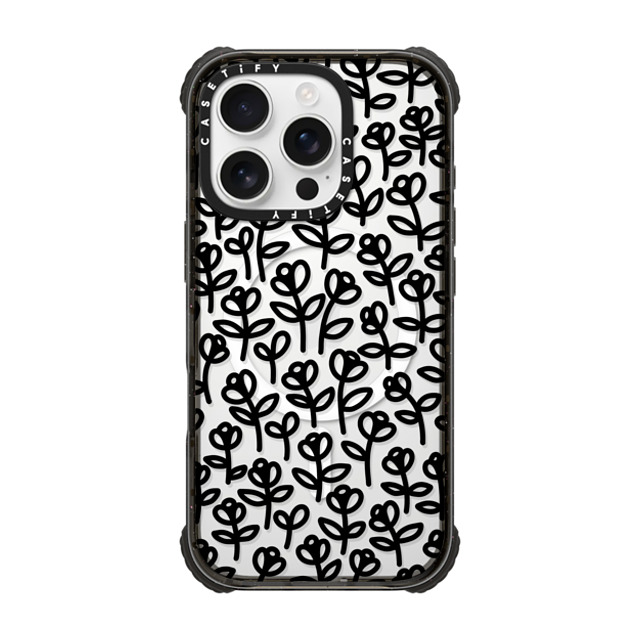 Yok x CASETiFY iPhone 16 Pro ケース Floral,Pattern ブラック ウルトラ インパクトケース MagSafe 対応 Flower Power Father's Day Yok x CASETiFY iPhone 16 Pro ケース Floral,Pattern ブラック ウルトラ インパクトケース MagSafe 対応 Flower Power Father's Day