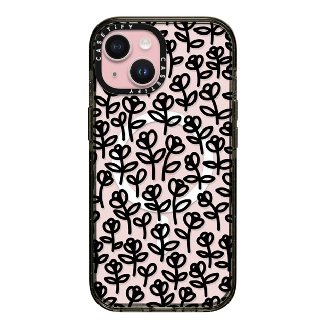 Yok x CASETiFY iPhone 15 Case Floral,Pattern Black Impact Case MagSafe Compatible Flower Power Father's Day Yok x CASETiFY iPhone 15 Case Floral,Pattern Black Impact Case MagSafe Compatible Flower Power Father's Day