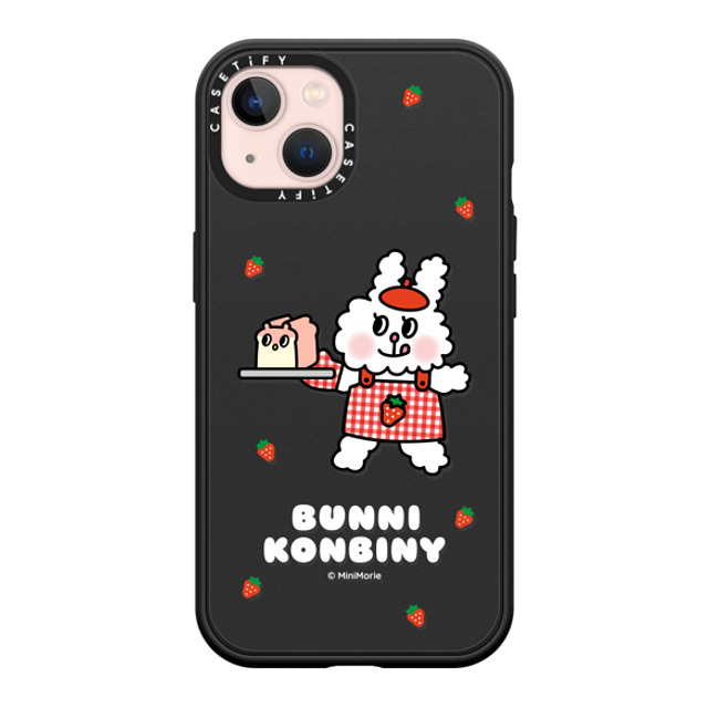 Bunni Konbiny x CASETiFY iPhone 13 ケース マットブラック インパクトケース MagSafe対応 BAKING FUN