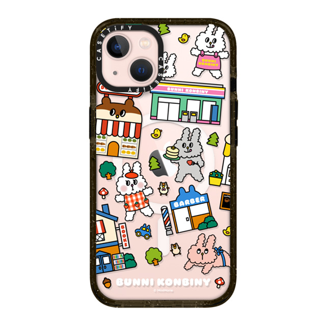 Bunni Konbiny x CASETiFY iPhone 13 ケース ブラック インパクトケース MagSafe対応 BUNNI TOWN