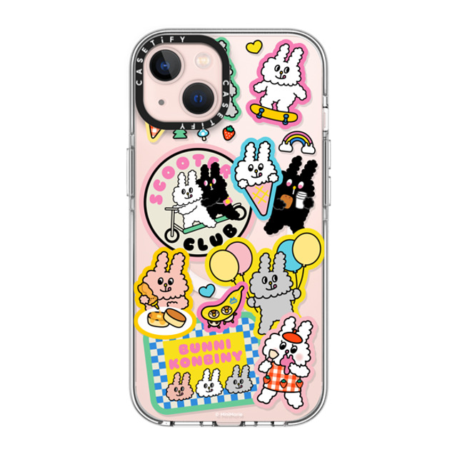 Bunni Konbiny x CASETiFY iPhone 13 ケース クリア クリア ケース MagSafe対応 BUNNI STICKERS