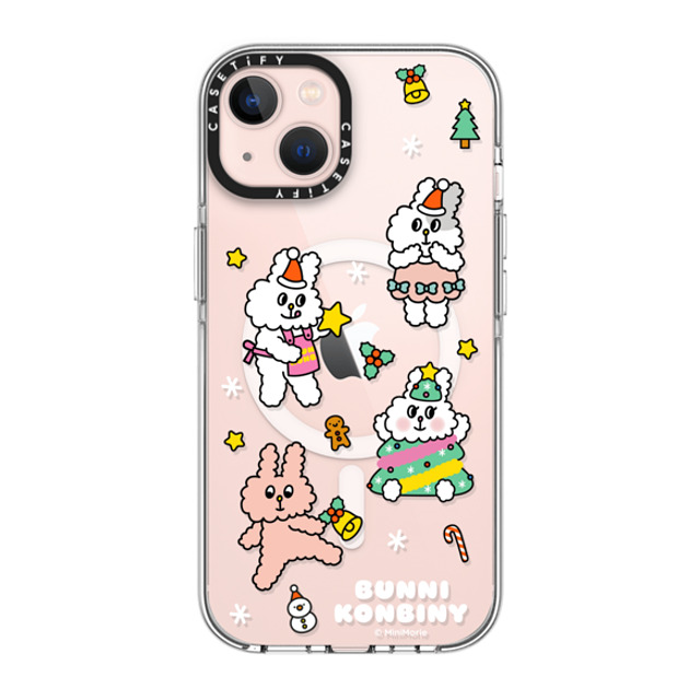 Bunni Konbiny x CASETiFY iPhone 13 ケース クリア クリア ケース MagSafe対応 FESTIVE BUNNIES