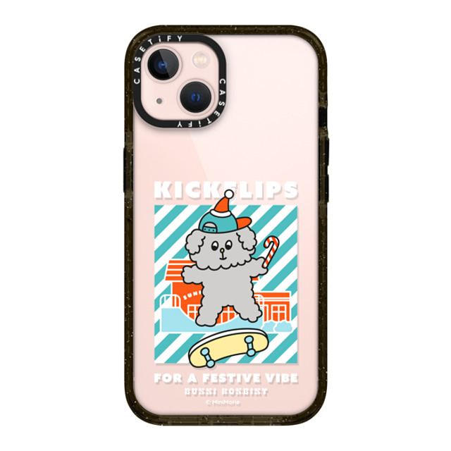 Bunni Konbiny x CASETiFY iPhone 13 ケース ブラック インパクトケース KANINA'S MERRY SKATE