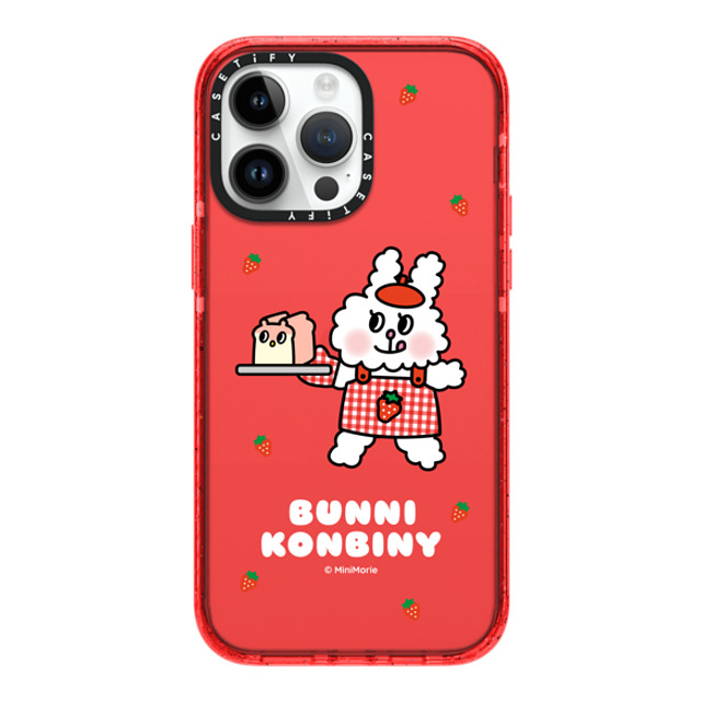 Bunni Konbiny x CASETiFY iPhone 14 Pro Max ケース レッド インパクトケース BAKING FUN