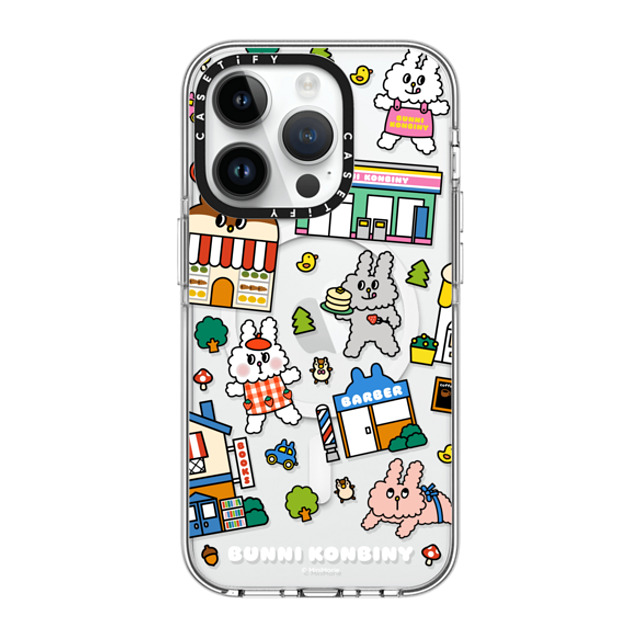 Bunni Konbiny x CASETiFY iPhone 14 Pro ケース クリア クリア ケース MagSafe対応 BUNNI TOWN