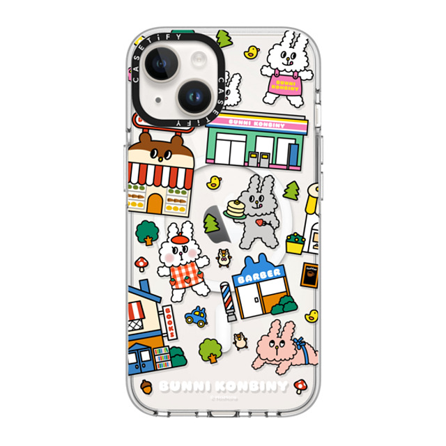 Bunni Konbiny x CASETiFY iPhone 14 ケース クリア クリア ケース MagSafe対応 BUNNI TOWN