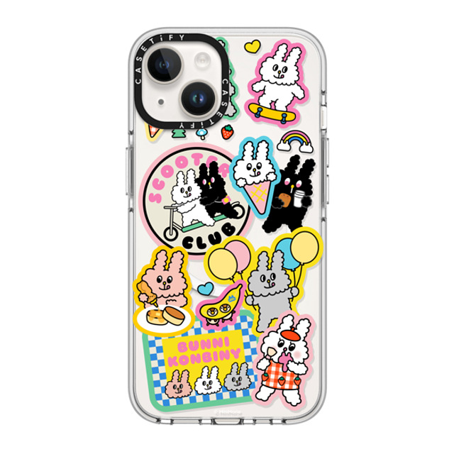 Bunni Konbiny x CASETiFY iPhone 14 Case Clear Clear Case MagSafe Compatible BUNNI STICKERS Bunni Konbiny x CASETiFY iPhone 14 Case Clear Clear Case MagSafe Compatible BUNNI STICKERS