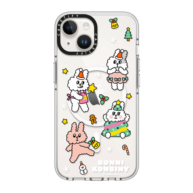 Bunni Konbiny x CASETiFY iPhone 14 ケース クリア クリア ケース MagSafe対応 FESTIVE BUNNIES