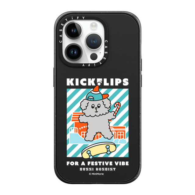 Bunni Konbiny x CASETiFY iPhone 14 Pro ケース マットブラック インパクトケース MagSafe対応 KANINA'S MERRY SKATE