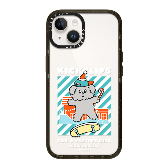 Bunni Konbiny x CASETiFY iPhone 14 ケース ブラック インパクトケース KANINA'S MERRY SKATE