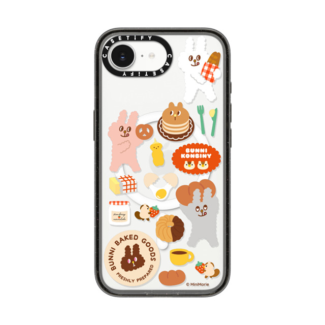 Bunni Konbiny x CASETiFY iPhone 16e ケース Bunny,Animal ブラック インパクトケース MagSafe対応 BUNNI BAKES Back to School Bunni Konbiny x CASETiFY iPhone 16e ケース Bunny,Animal ブラック インパクトケース MagSafe対応 BUNNI BAKES Back to School