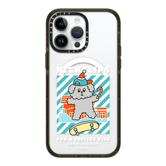 Bunni Konbiny x CASETiFY iPhone 14 Pro Max ケース ブラック インパクトケース MagSafe対応 KANINA'S MERRY SKATE