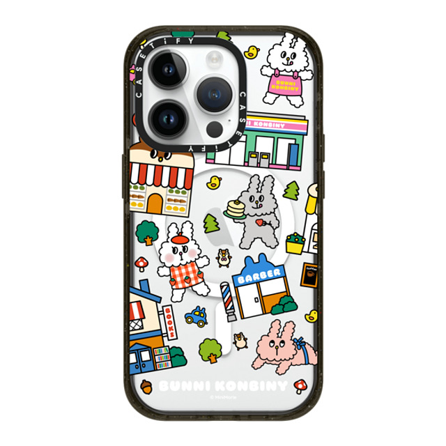 Bunni Konbiny x CASETiFY iPhone 14 Pro ケース ブラック インパクトケース MagSafe対応 BUNNI TOWN