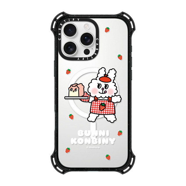 Bunni Konbiny x CASETiFY iPhone 16 Pro Max ケース ブラック バウンスケース BAKING FUN