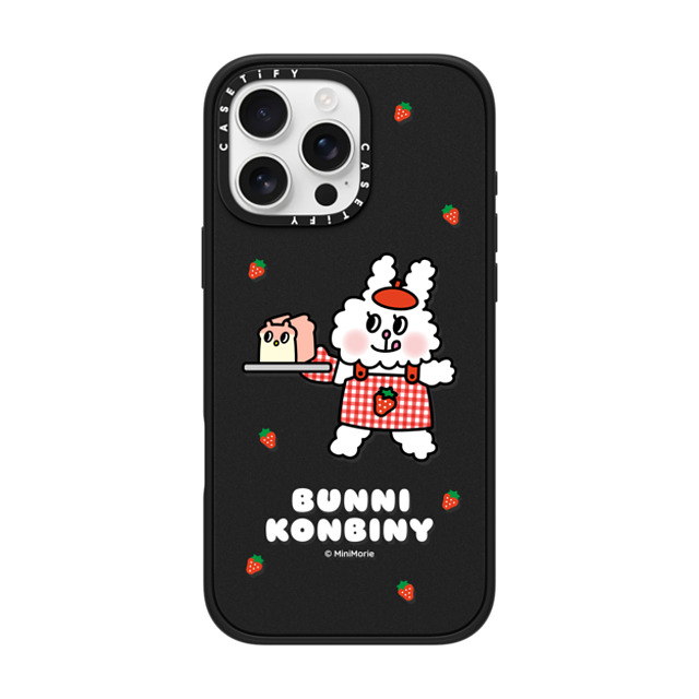 Bunni Konbiny x CASETiFY iPhone 16 Pro Max ケース マットブラック インパクトケース MagSafe対応 BAKING FUN