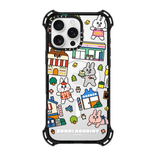 Bunni Konbiny x CASETiFY iPhone 16 Pro Max ケース ブラック バウンスケース BUNNI TOWN