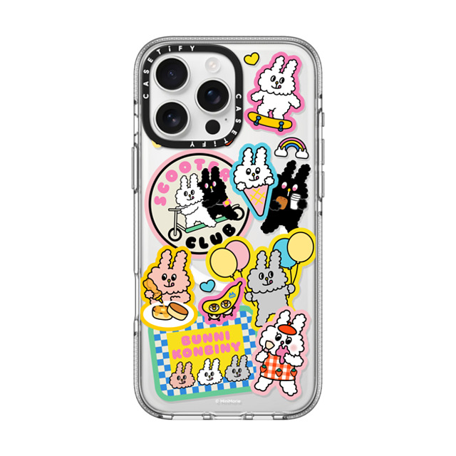 Bunni Konbiny x CASETiFY iPhone 16 Pro Max ケース クリア クリア ケース MagSafe対応 BUNNI STICKERS