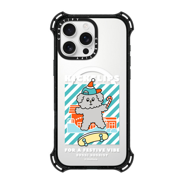 Bunni Konbiny x CASETiFY iPhone 16 Pro Max ケース ブラック バウンスケース KANINA'S MERRY SKATE