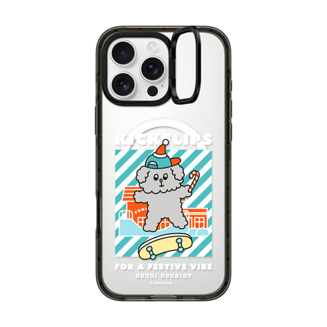 Bunni Konbiny x CASETiFY iPhone 16 Pro Max ケース ブラック インパクトリングスタンドケース MagSafe対応 KANINA'S MERRY SKATE