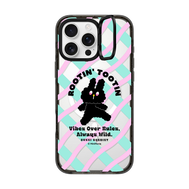 Bunni Konbiny x CASETiFY iPhone 16 Pro Max ケース Bunny,Animal ブラック インパクトリングスタンドケース MagSafe対応 KURO VIBES Father's Day Bunni Konbiny x CASETiFY iPhone 16 Pro Max ケース Bunny,Animal ブラック インパクトリングスタンドケース MagSafe対応 KURO VIBES Father's Day