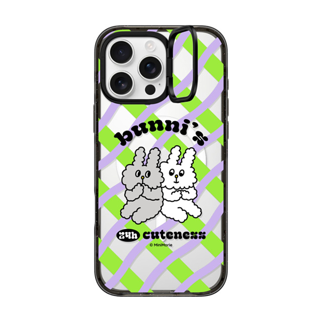 Bunni Konbiny x CASETiFY iPhone 16 Pro Max ケース Bunny,Animal ブラック インパクトリングスタンドケース MagSafe対応 24H CUTENESS Father's Day Bunni Konbiny x CASETiFY iPhone 16 Pro Max ケース Bunny,Animal ブラック インパクトリングスタンドケース MagSafe対応 24H CUTENESS Father's Day