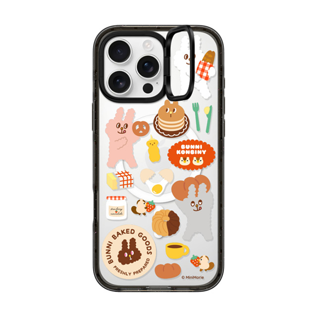 Bunni Konbiny x CASETiFY iPhone 16 Pro Max ケース Bunny,Animal ブラック インパクトリングスタンドケース MagSafe対応 BUNNI BAKES Back to School Bunni Konbiny x CASETiFY iPhone 16 Pro Max ケース Bunny,Animal ブラック インパクトリングスタンドケース MagSafe対応 BUNNI BAKES Back to School