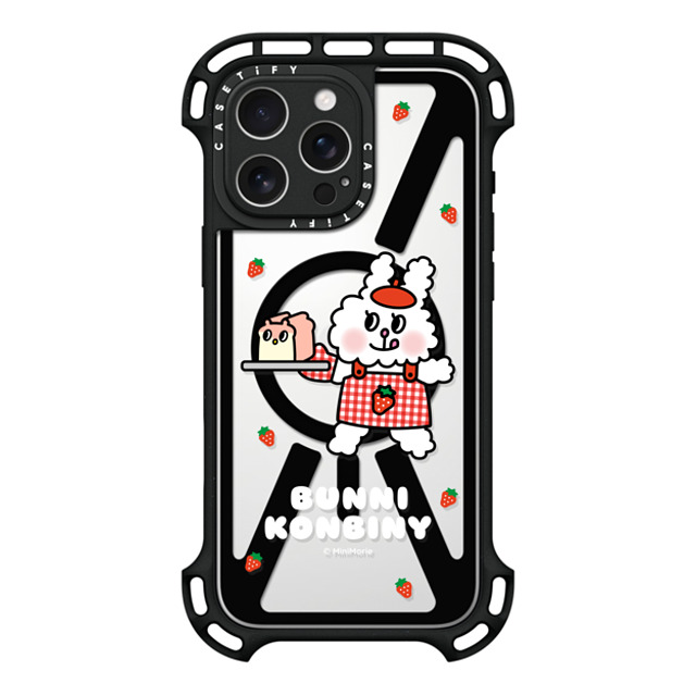 Bunni Konbiny x CASETiFY iPhone 16 Pro Max ケース ブラック ウルトラ バウンスケース MagSafe対応 BAKING FUN