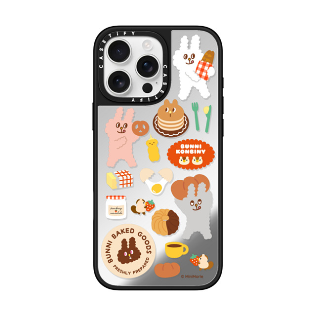Bunni Konbiny x CASETiFY iPhone 16 Pro Max ケース Bunny,Animal Silver on Black ミラーケース MagSafe対応 BUNNI BAKES Back to School Bunni Konbiny x CASETiFY iPhone 16 Pro Max ケース Bunny,Animal Silver on Black ミラーケース MagSafe対応 BUNNI BAKES Back to School