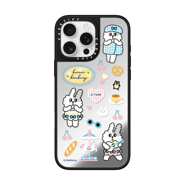 Bunni Konbiny x CASETiFY iPhone 16 Pro Max ケース Bunny,Animal Silver on Black ミラーケース MagSafe対応 JE T'AIME JOMI Back to School Bunni Konbiny x CASETiFY iPhone 16 Pro Max ケース Bunny,Animal Silver on Black ミラーケース MagSafe対応 JE T'AIME JOMI Back to School
