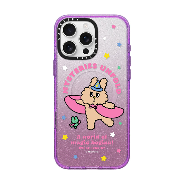 Bunni Konbiny x CASETiFY iPhone 16 Pro Max Case Bunny,Animal Glitter Purple Impact Case MagSafe Compatible MAGICAL JENNY Back to School Bunni Konbiny x CASETiFY iPhone 16 Pro Max Case Bunny,Animal Glitter Purple Impact Case MagSafe Compatible MAGICAL JENNY Back to School