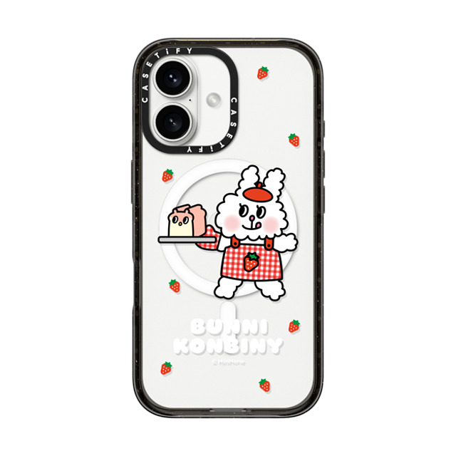 Bunni Konbiny x CASETiFY iPhone 16 ケース ブラック インパクトケース MagSafe対応 BAKING FUN