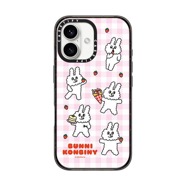 Bunni Konbiny x CASETiFY iPhone 16 ケース ブラック インパクトケース MagSafe対応 STRAWBERRY LOVER Father's Day Bunni Konbiny x CASETiFY iPhone 16 ケース ブラック インパクトケース MagSafe対応 STRAWBERRY LOVER Father's Day