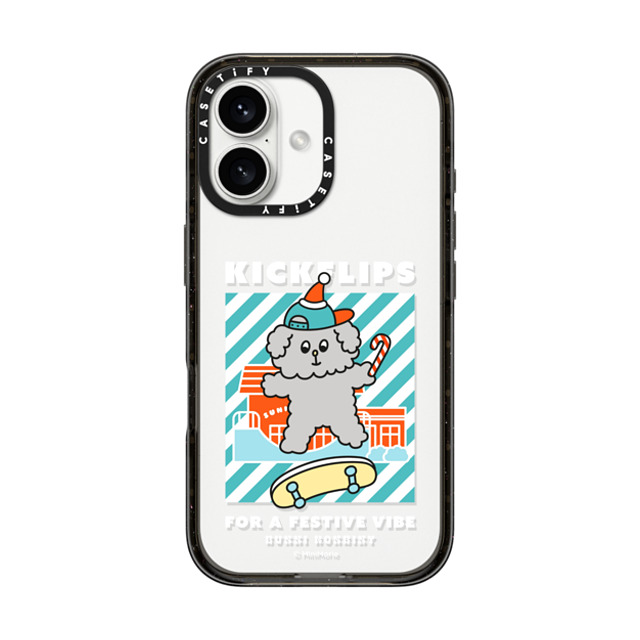 Bunni Konbiny x CASETiFY iPhone 16 ケース ブラック インパクトケース KANINA'S MERRY SKATE