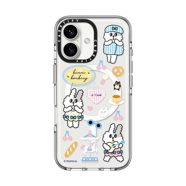Bunni Konbiny x CASETiFY iPhone 16 ケース Bunny,Animal クリア クリア ケース MagSafe対応 JE T'AIME JOMI Back to School Bunni Konbiny x CASETiFY iPhone 16 ケース Bunny,Animal クリア クリア ケース MagSafe対応 JE T'AIME JOMI Back to School
