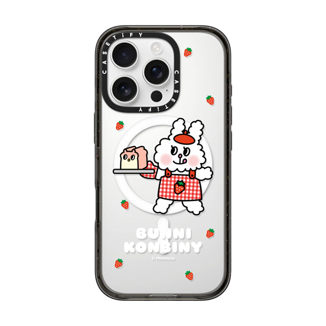 Bunni Konbiny x CASETiFY iPhone 16 Pro ケース ブラック インパクトケース MagSafe対応 BAKING FUN