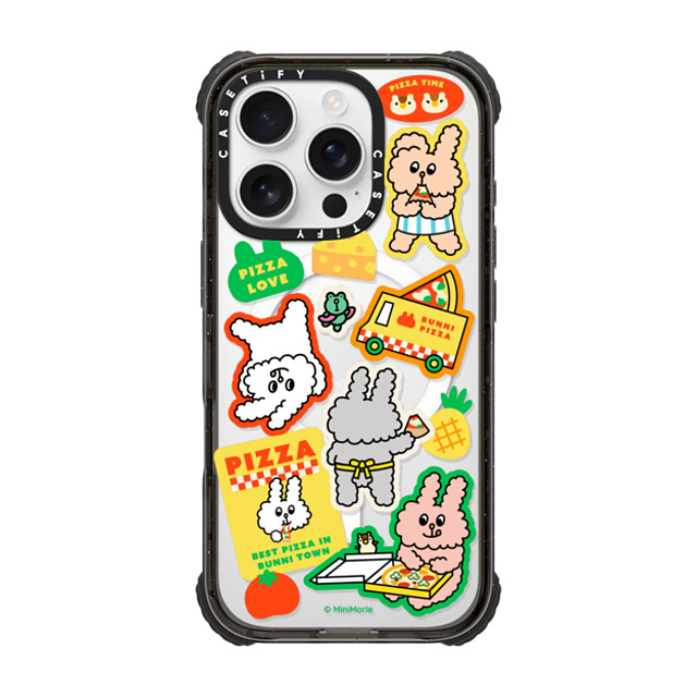 Bunni Konbiny x CASETiFY iPhone 16 Pro Case Bunny,Animal Black ウルトラ インパクトケース MagSafe 対応 PIZZA PARTY Back to School Bunni Konbiny x CASETiFY iPhone 16 Pro Case Bunny,Animal Black ウルトラ インパクトケース MagSafe 対応 PIZZA PARTY Back to School