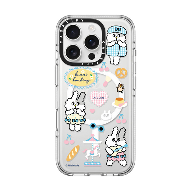 Bunni Konbiny x CASETiFY iPhone 16 Pro ケース Bunny,Animal クリア クリア ケース MagSafe対応 JE T'AIME JOMI Back to School Bunni Konbiny x CASETiFY iPhone 16 Pro ケース Bunny,Animal クリア クリア ケース MagSafe対応 JE T'AIME JOMI Back to School