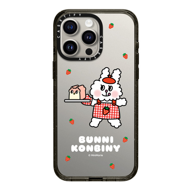 Bunni Konbiny x CASETiFY iPhone 15 Pro Max ケース ブラック インパクトケース BAKING FUN