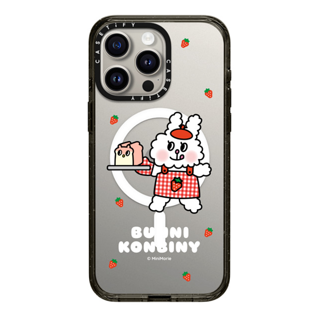 Bunni Konbiny x CASETiFY iPhone 15 Pro Max ケース ブラック インパクトケース MagSafe対応 BAKING FUN