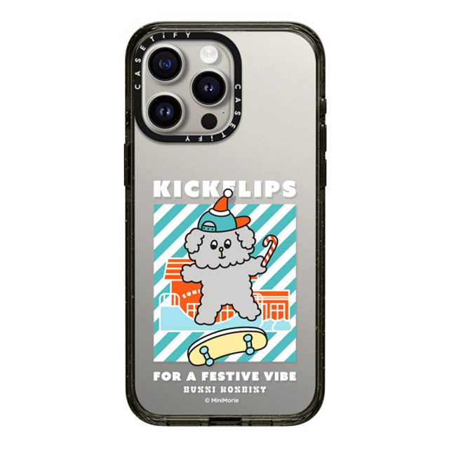 Bunni Konbiny x CASETiFY iPhone 15 Pro Max ケース ブラック インパクトケース KANINA'S MERRY SKATE