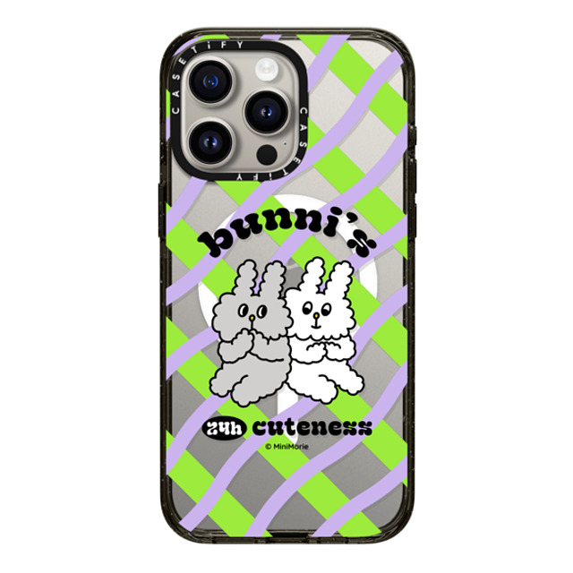 Bunni Konbiny x CASETiFY iPhone 15 Pro Max Case Bunny,Animal Black Impact Case MagSafe Compatible 24H CUTENESS Back to School Bunni Konbiny x CASETiFY iPhone 15 Pro Max Case Bunny,Animal Black Impact Case MagSafe Compatible 24H CUTENESS Back to School