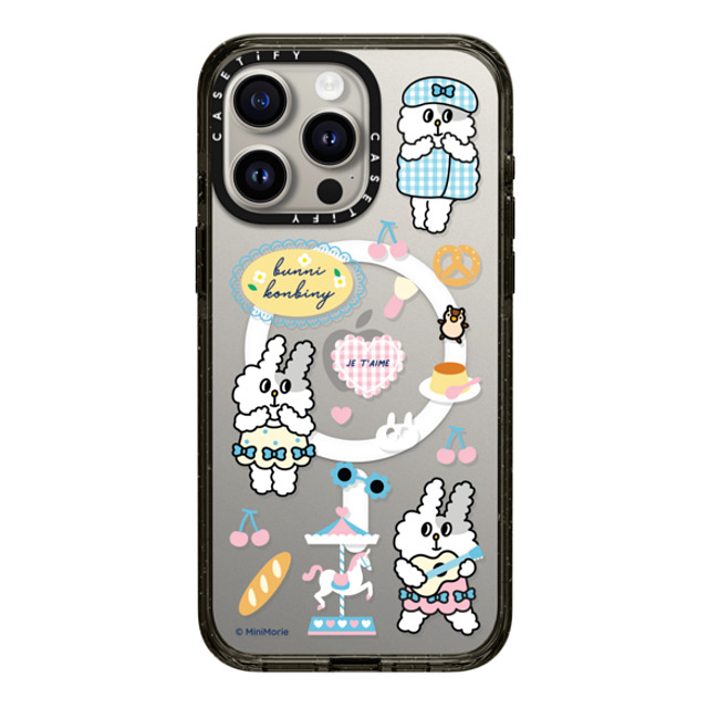 Bunni Konbiny x CASETiFY iPhone 15 Pro Max Case Bunny,Animal Black Impact Case MagSafe Compatible JE T'AIME JOMI Back to School Bunni Konbiny x CASETiFY iPhone 15 Pro Max Case Bunny,Animal Black Impact Case MagSafe Compatible JE T'AIME JOMI Back to School