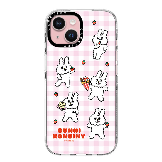 Bunni Konbiny x CASETiFY iPhone 15 Case クリア クリア ケース MagSafe対応 STRAWBERRY LOVER Back to School Bunni Konbiny x CASETiFY iPhone 15 Case クリア クリア ケース MagSafe対応 STRAWBERRY LOVER Back to School